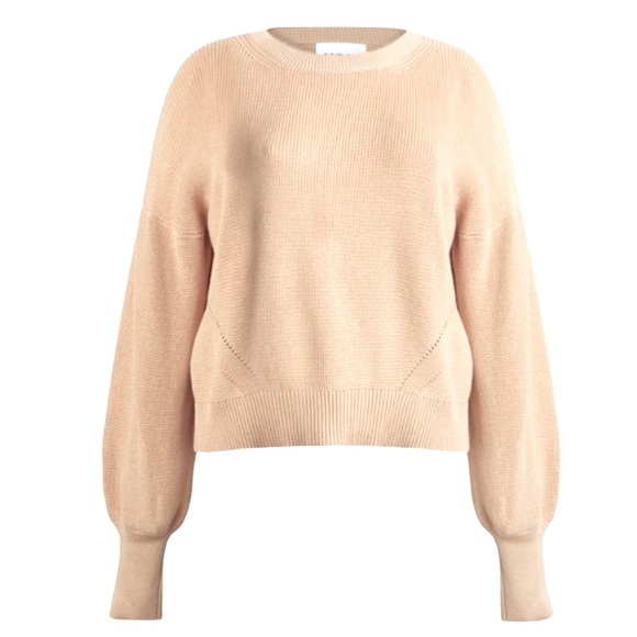 Eleven Six Layla Sweater Peruvian Cotton Ivory Tan - Picture 5 of 13